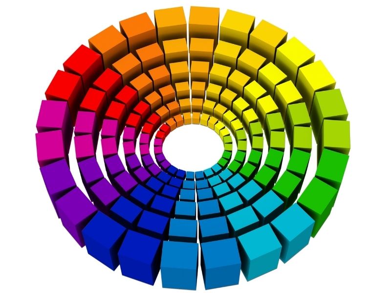 Color wheel hiển thị các tone màu