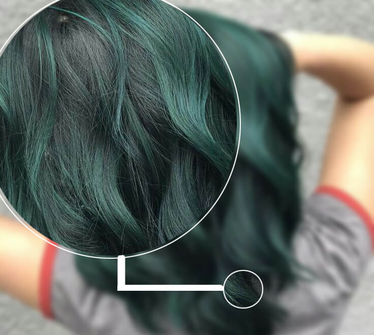 Công thức nhuộm tóc màu xanh rêu lên màu đẹp  Andora