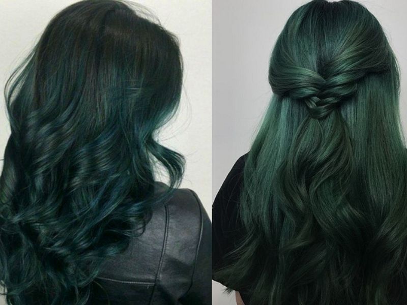 12 kiểu tóc nhuộm màu xanh rêu đang thu hút nhất giới trẻ hiện nay ...
