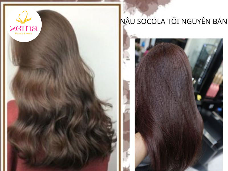 Màu tóc nâu socola tối nguyên bản được xem là rất “dễ nhằn”