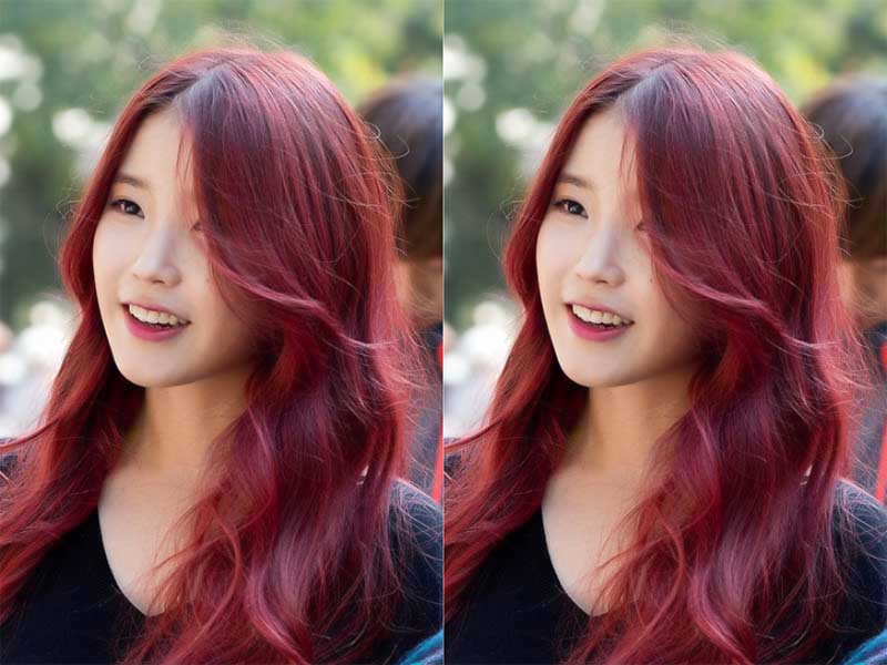 Kiểu tóc nâu đỏ cherry xoăn nhẹ giúp bạn quyến rũ hơn